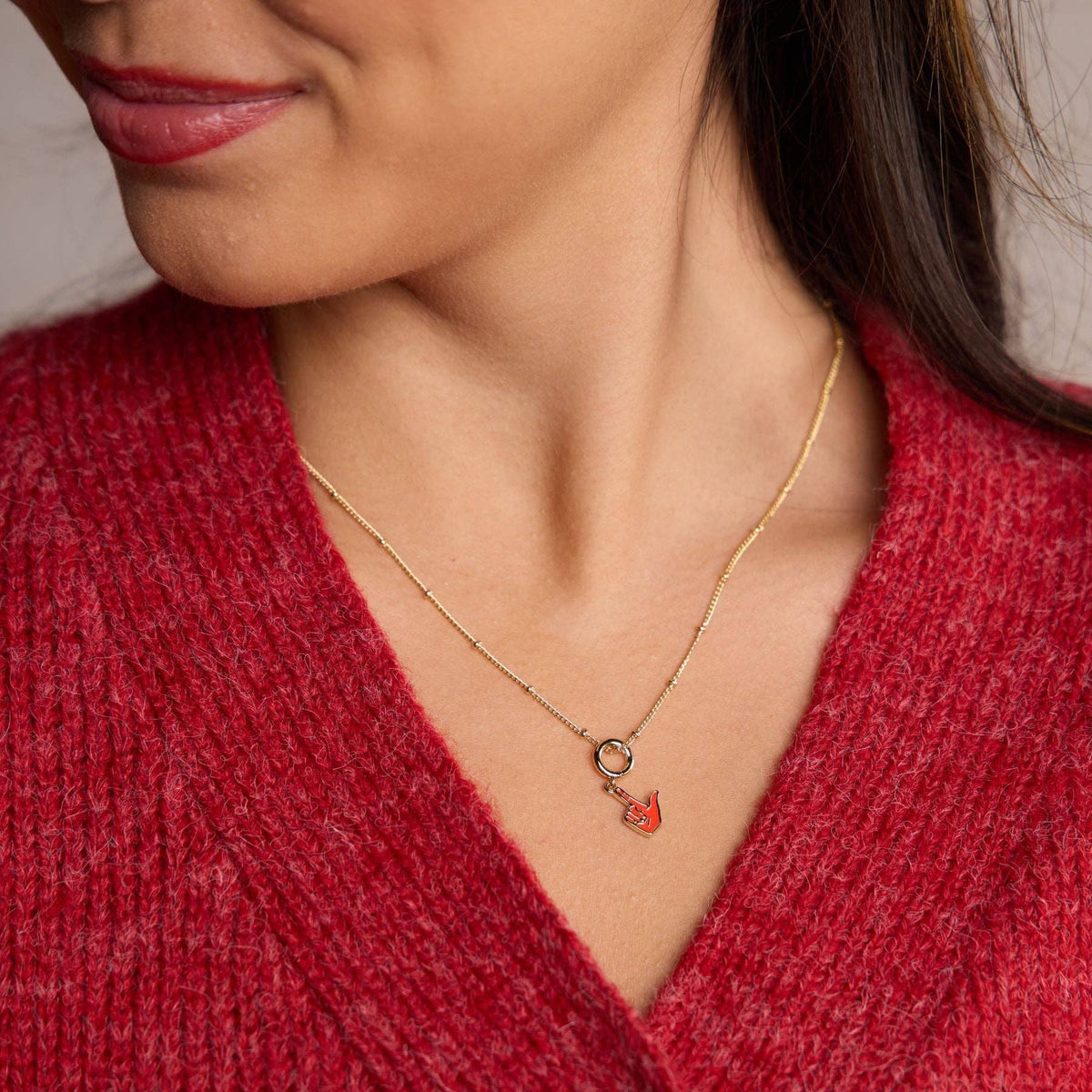 Texas Tech Guns Up Charm Necklace