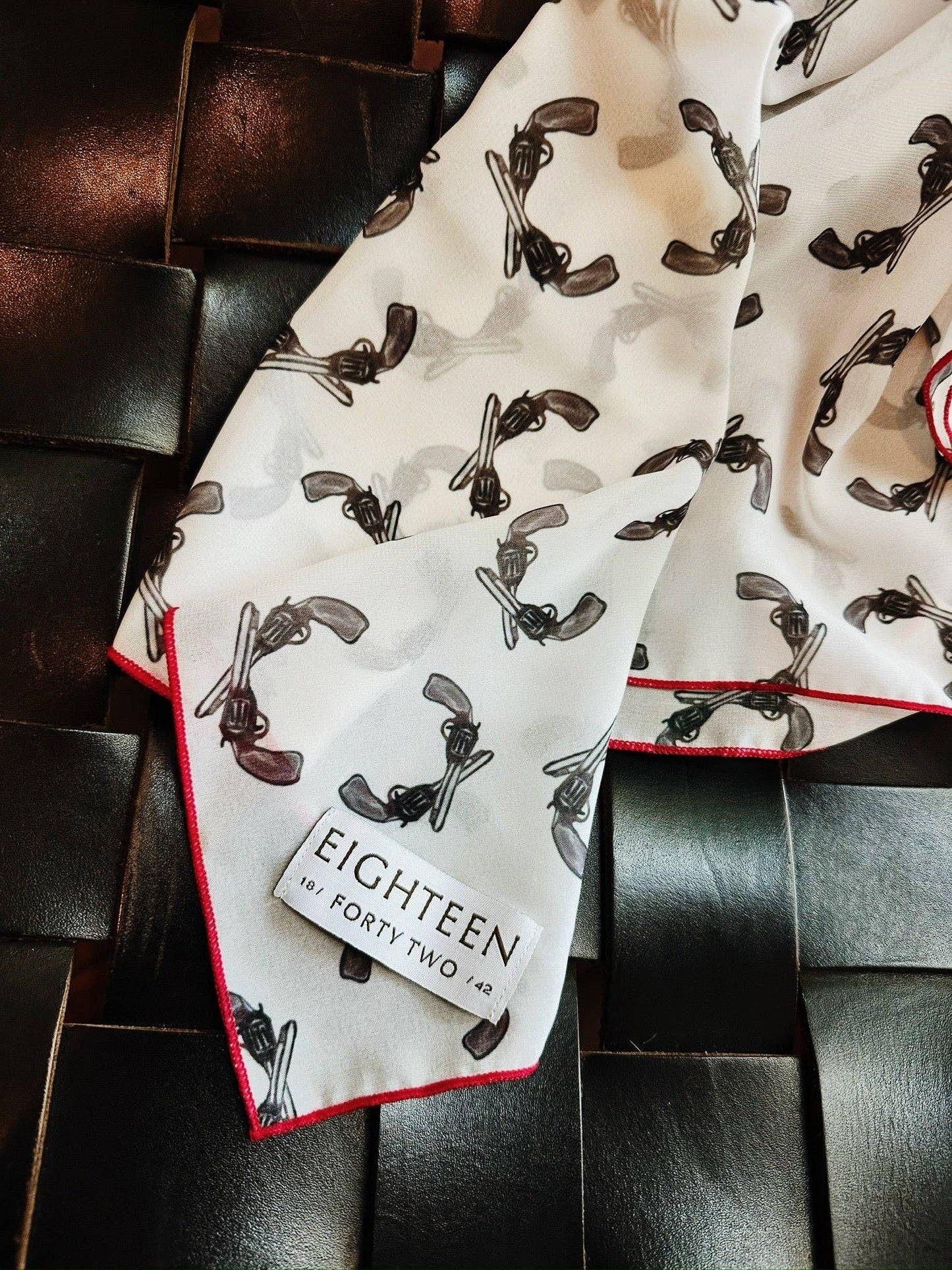 Pre Order -Guns Up Chiffon Scarf | 20" Square Scarf