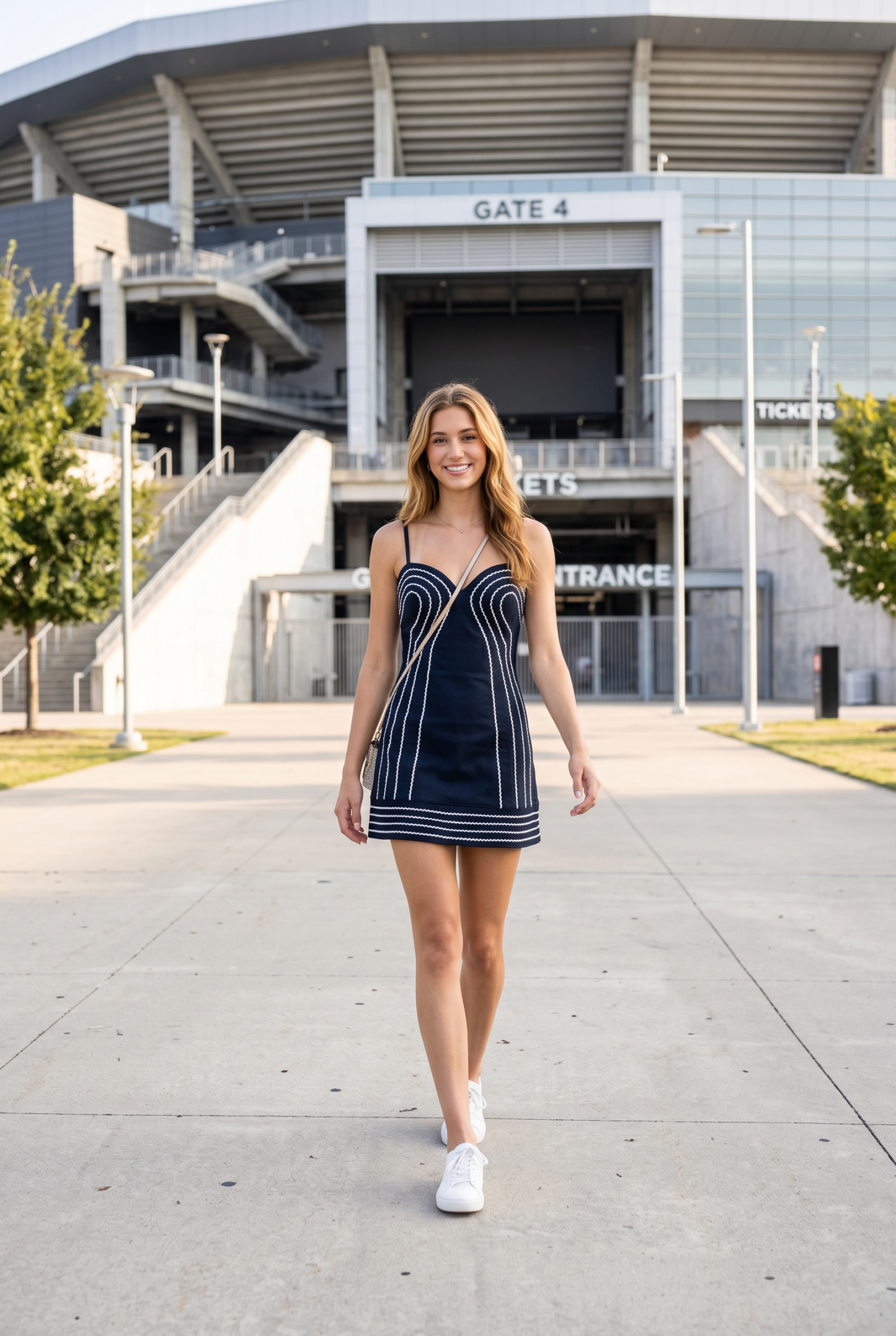 Pre Order -Trim Detail Mini Dress: BLACK