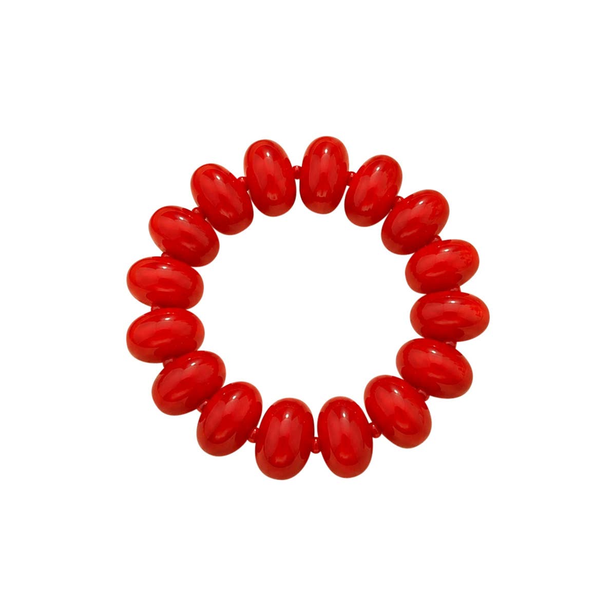 Bora Chunky Stretch Bracelet - Red
