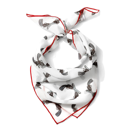 Pre Order -Guns Up Chiffon Scarf | 20" Square Scarf